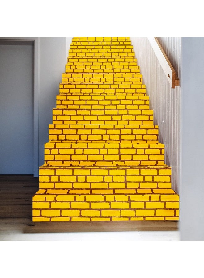 TaoBary سجادة أرضية بطول 31.5 بوصة × 65.6 قدم من الطوب مع خلفية جدار من الطوب، زينة للأميرات، طريق من الطوب لحفلة تنكرية للسحرة في الهالوين - Image 3