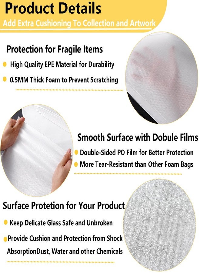 Evadow 16”x24” 50Pack Foam Pouches, Large Moving Supplies for Packing Dishes Artwork, 0.5MM Thick Cushion Foam Bags for Storing Shipping Breakables, fragile Padding Material Sleeves for Fragile Plates China - Image 3