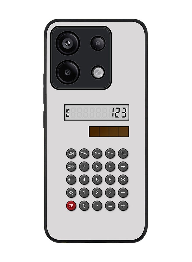 Stylizedd Rugged Black Edge Case for Xiaomi Redmi Note 13 Pro 5G, Slim fit Case Flexible Anti Drop TPU Gel Thin Cover -  Calc (White) - Image 1