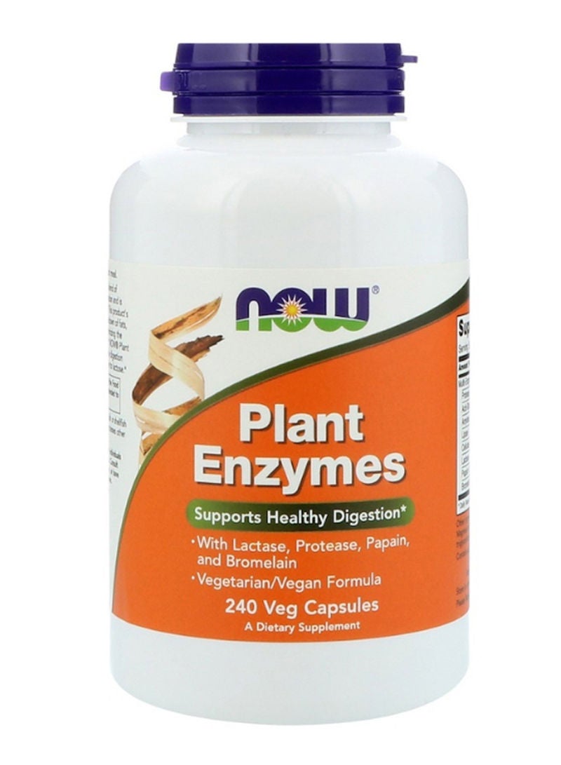 Now Foods Plant Enzymes Dietary Supplement - 240 Capsules - Image 1