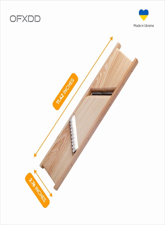 أوف إكس دي دي مبشرة جزر كورية - مبشرة جزر كورية خشبية - مبشرة بطاطس مقلية وسلطة كورية بشفرتين حادتين، يدوية - Image 4