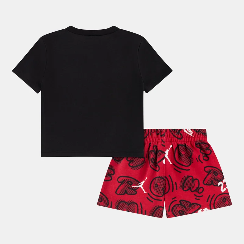 نايكي Kids' Movement Lines T-Shirt and Shorts Set