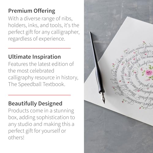 Speedball Modern Calligraphy Kit Featuring Pen Holder Nibs Tips Ink Textbook Calligraphy Gift Calligraphy Pen Set Scribe Writing Art Lettering Artist Caligraphy Lettering Invitations - Image 3