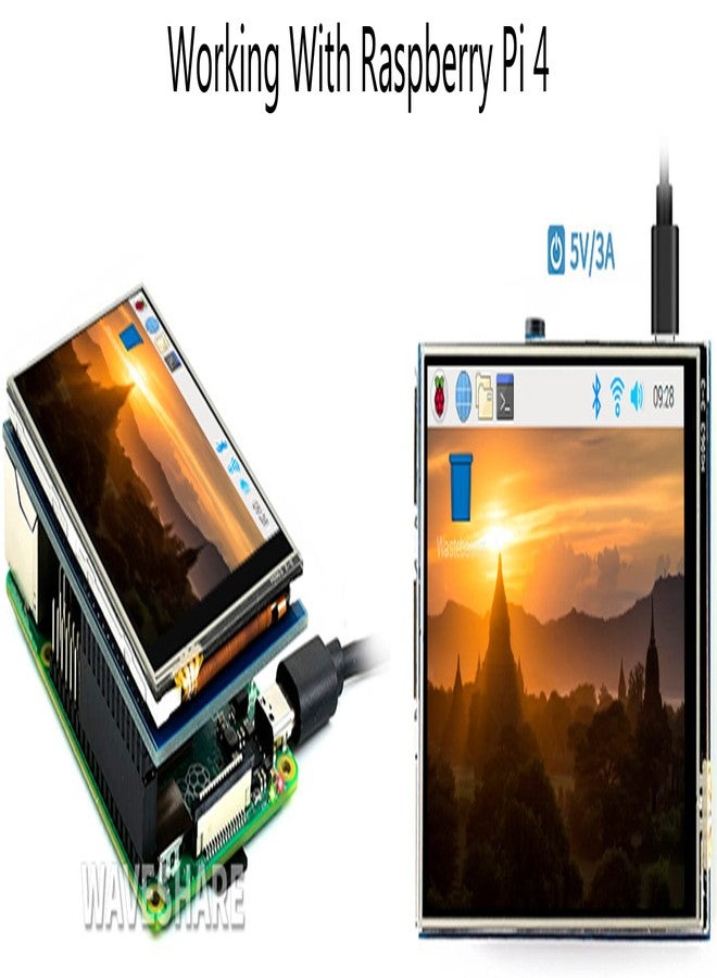 Waveshare 3.5" Resistive Touch Screen IPS LCD 480x320, XPT2046 Controller, Compatible with Raspberry Pi 5/4B/3B+/3B/2B/A+/B+/Zero W/Zero 2W - Image 4