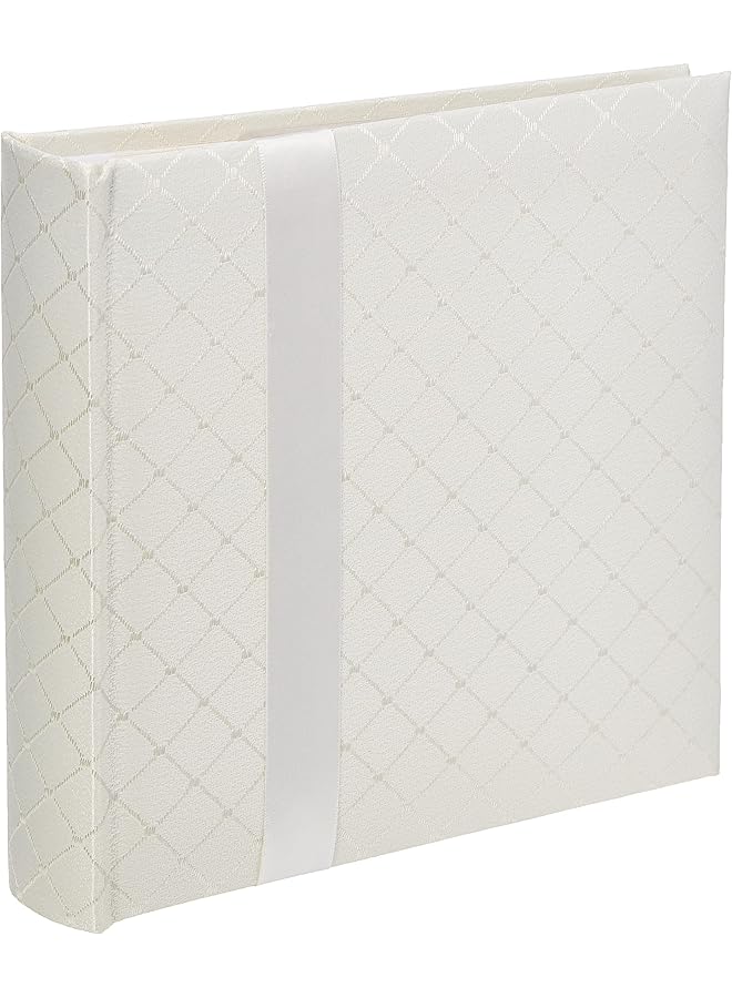 The Bros Da200Fdr Fabric Diamond Ribbon Wedding Holds 200 4X6" s, 2 Per Page Color May Vary - Image 1