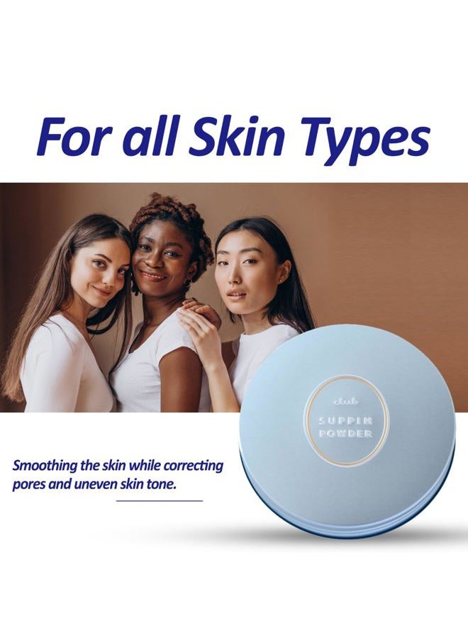 Club Setting Powder for a Natural Matte Finish, Lightweight Face Powder with Skin-Smoothing Amino Acid Formula Pressed Powder, Innocent Floral, 0.87 Fl Oz(26g) - Image 3