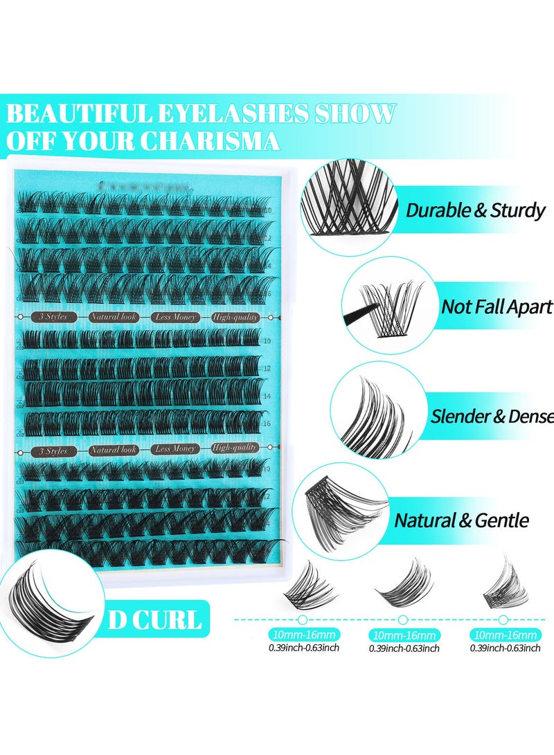Bond 148Pcs Self Adhesive Eyelashes Kit, False Eyelashes 12 Rows Press On Lashes Pre Glued Eyelash Clusters Self Stick Cluster Lashes No Glue No Remover Needed DIY Lash Extension Kit for Beginners - Image 3