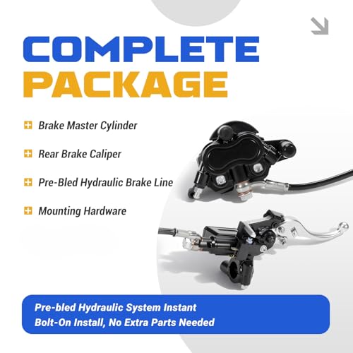 semkalo Upgraded Left Rear Brake Assembly, Fit for Surron Ultra Bee Electric Dirt Bike - Replacement for Sur-Ron Ultrabee Brake Master Caliper Lever Kit, Upgrade Better Braking Performance - Image 3