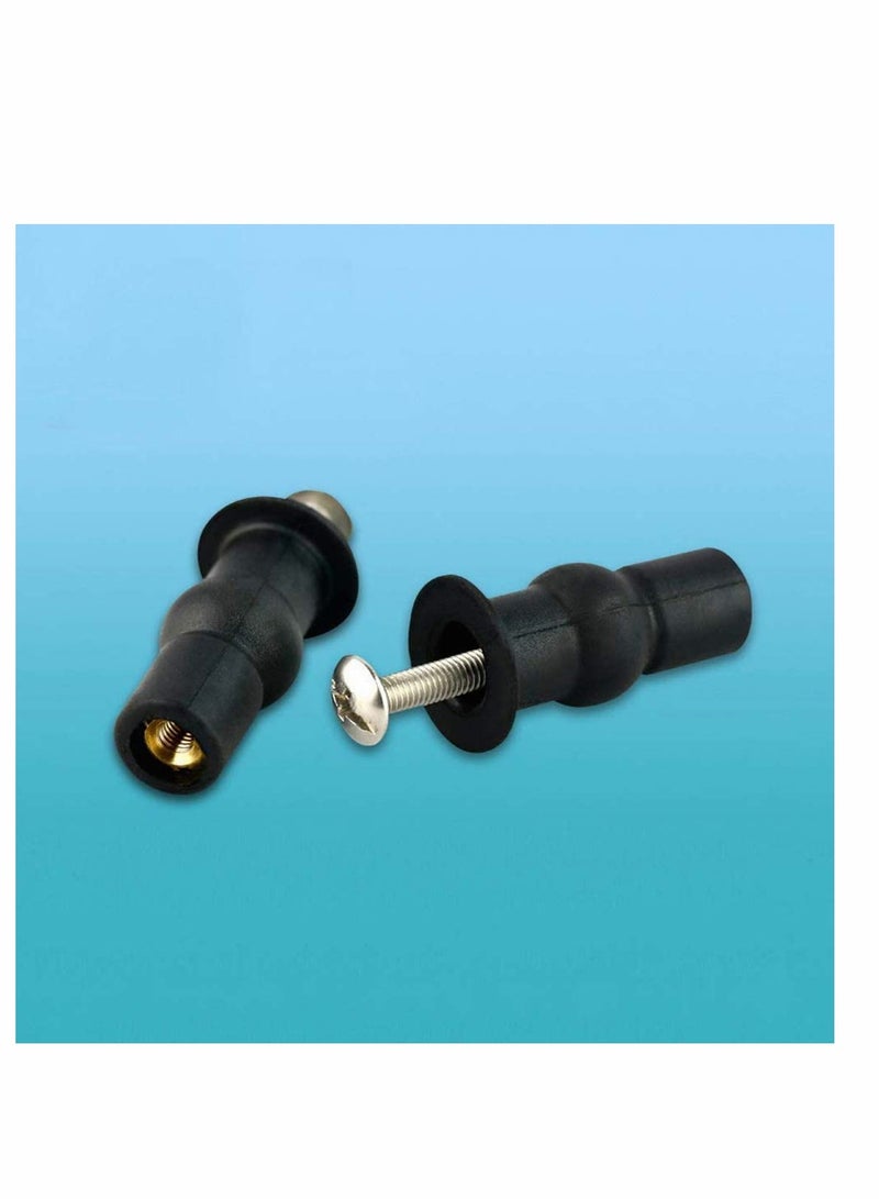 SOLARAE 4 Pcs Blind Hole Fittings Expanding Rubber Bolts Nuts for Fixing The Top Toilet Seat Universal Parts Set Household Accessories Repair Parts Top Cover Lid Seat Fixings Blind Hole Fitting - Image 4