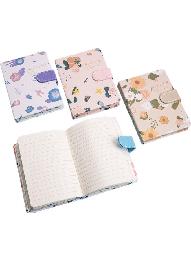Comix 64K/146-Page Student Notebook, Leather Cover With Magnetic Clasp, Portable Journal, Diary, Birthday Gift, Stationery, C6100 Pink And Blue - Image 3