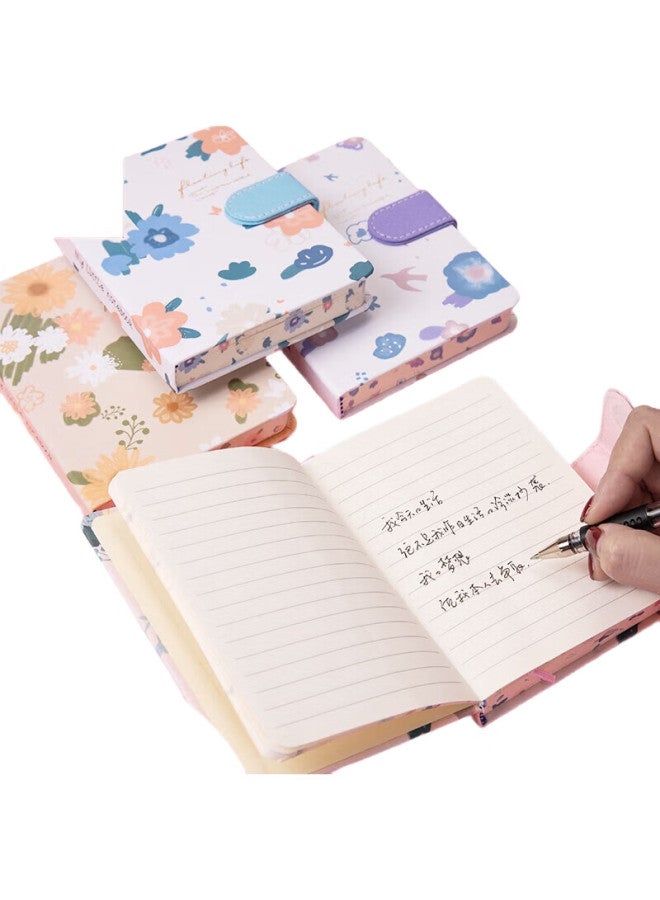 Comix 64K/146-Page Student Notebook, Leather Cover With Magnetic Clasp, Portable Journal, Diary, Birthday Gift, Stationery, C6100 Pink And Blue - Image 2