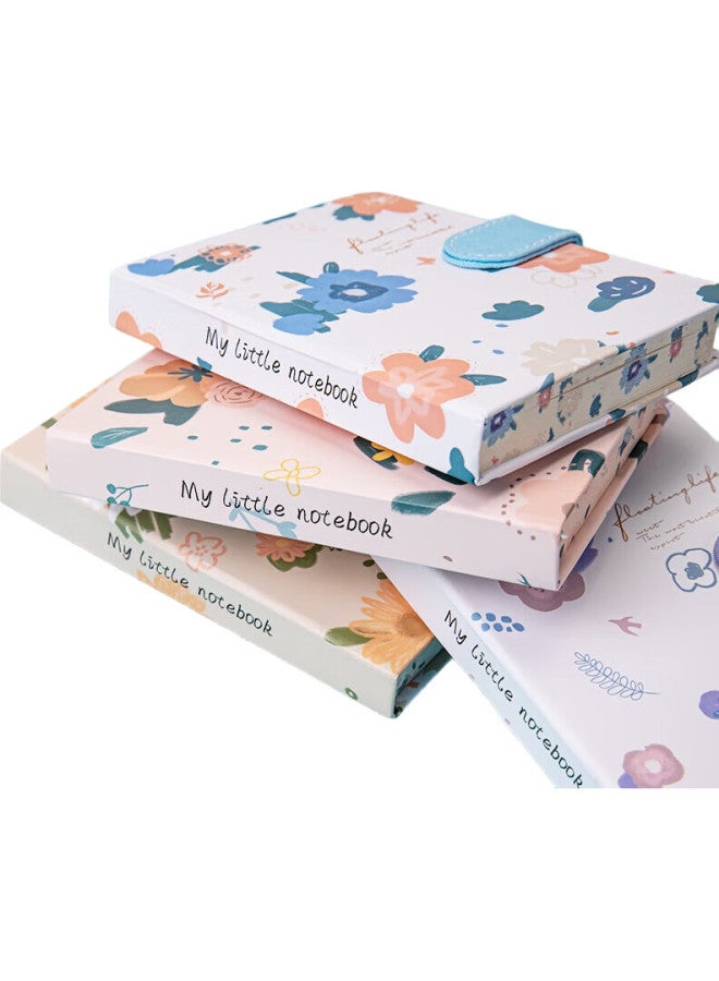 Comix 64K/146-Page Student Notebook, Leather Cover With Magnetic Clasp, Portable Journal, Diary, Birthday Gift, Stationery, C6100 Pink And Blue - Image 1