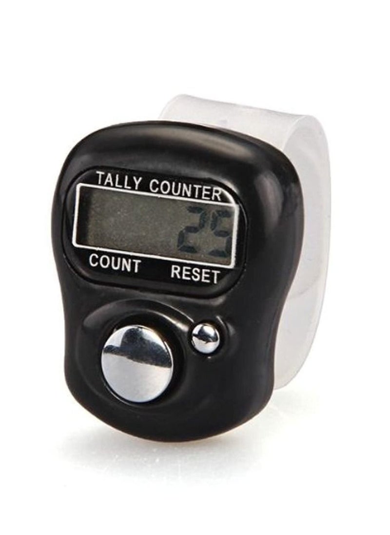 Generic - Digital Tasbeeh Tally Counter Mini Digital Finger Counter Clicker Counter Electronic Hand Tasbih Counter Black - Image 1