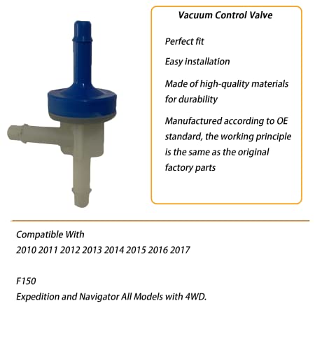 KDFUHRUI AL3Z-19A563-A YG-429 Vacuum Control Valve for 2010-2017 Lincoln navigator and F150 Expedition, Check Valve Blue & White - Image 2