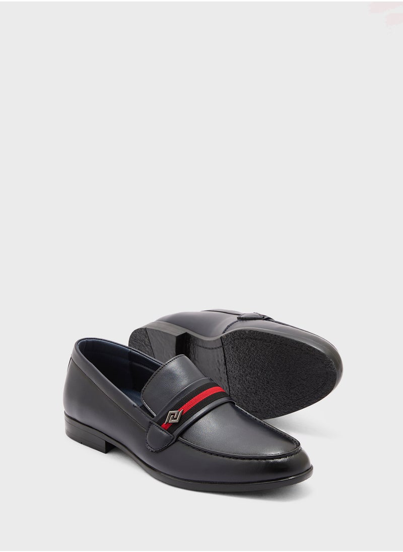 Webbing Detail Formal Slip Ons