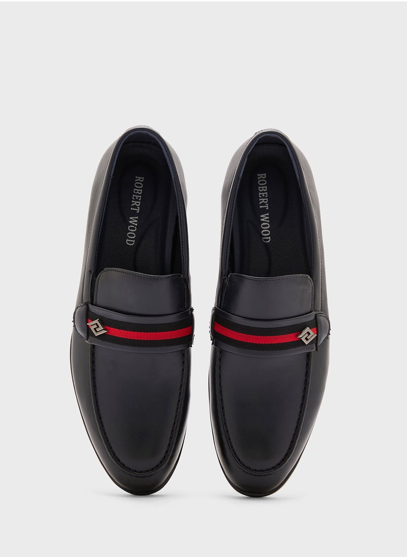 Webbing Detail Formal Slip Ons