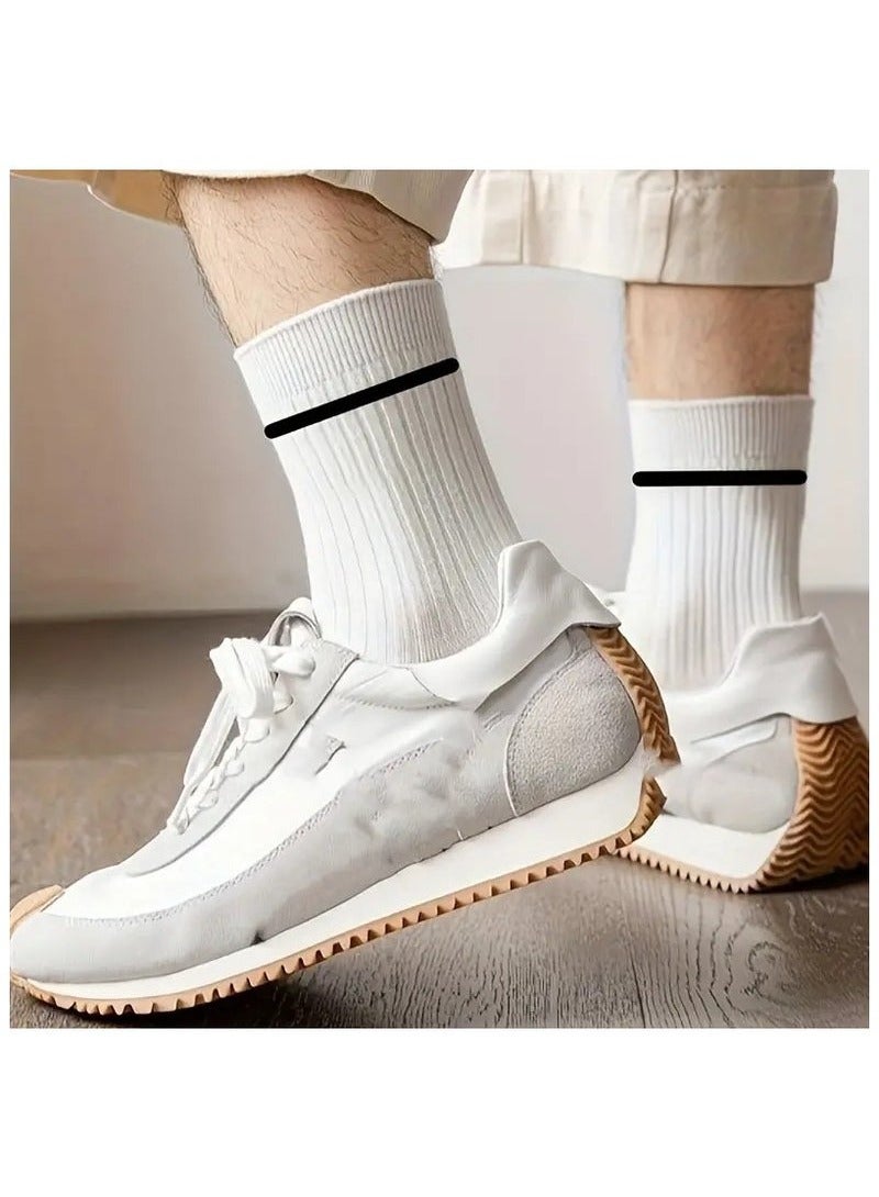 5 أزواج من الجوارب الرجالية المتينة واللطيفة على البشرة، جوارب رياضية مناسبة لفصل الخريف والشتاء - Image 5