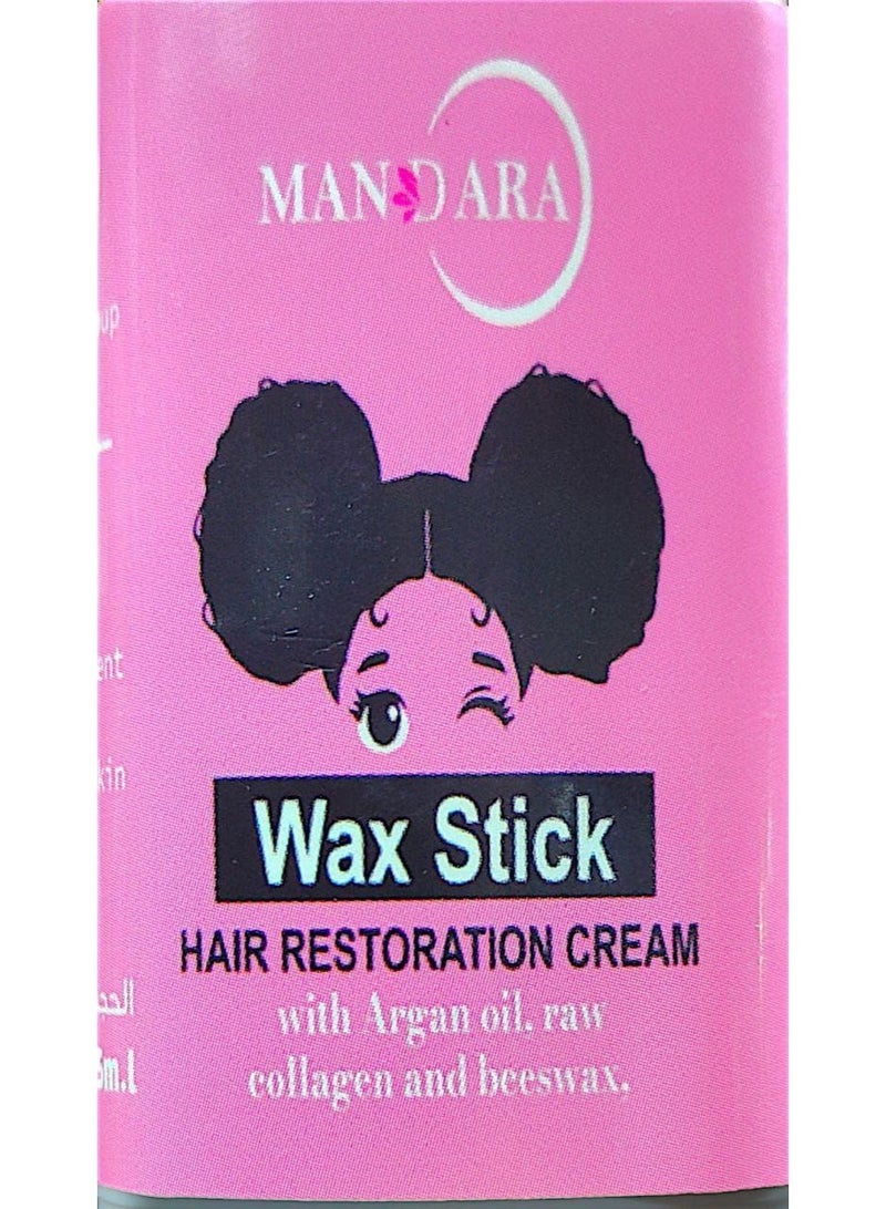 Mandara Wax Stick 35g for Hair Styling and Skin Hydration with Argan Oil, Honey, and Collagen Extracts – Hold & Shine - Image 3
