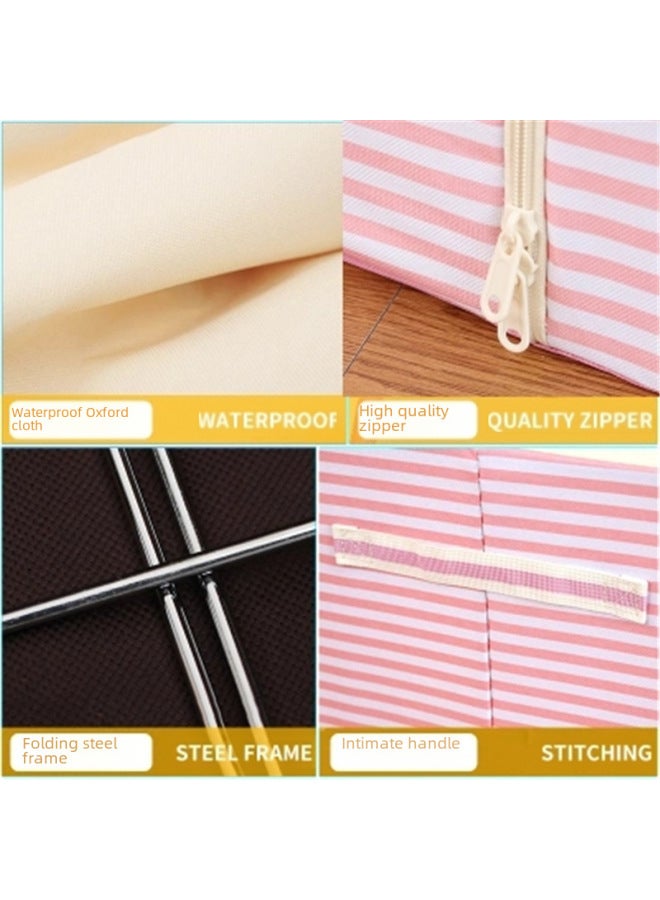 Oxford Cloth Steel Frame Folding Storage Box Waterproof Wear-resistant Environmental Protection Bainer Box Clothes Quilt Toy Storage Box - Image 4