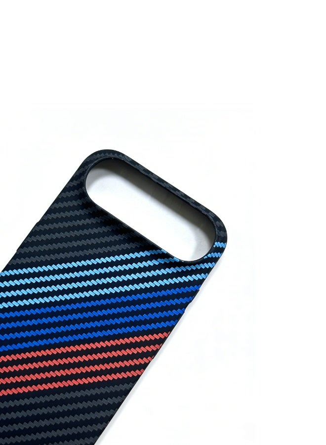 for iPhone 17 Air Case, Compatible with Mag-Safe, Phone Case Women Slim Carbon Fiber Texture, Case for iPhone 17 Air Shockproof Anti-Scratch Strong Magnetic Protective Cover, Wireless Charging (Blue) - Image 2