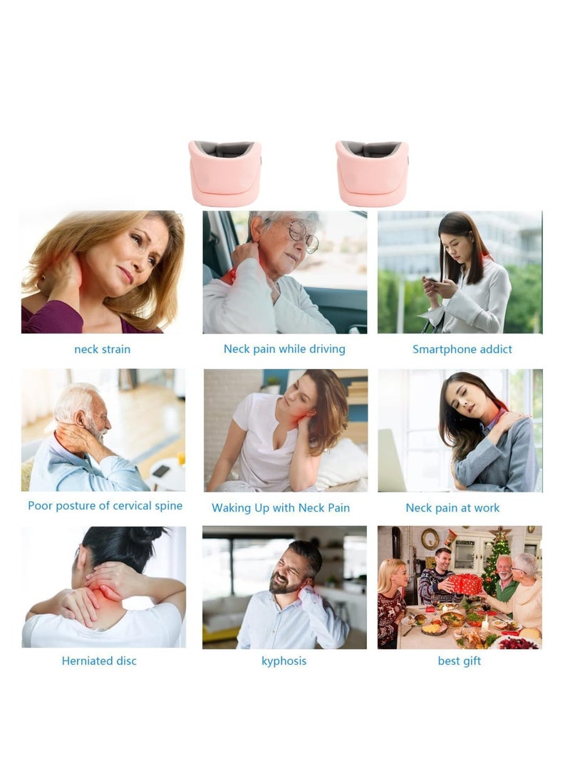 SYOSI - Cervicorrect Neck Brace, Neck Support Collar for Sleeping Anti Snoring Devices, Soft Cervical Collar for Neck Pain Relief and Support, for Reduce Snoring and Relief of Cervical Spine Pressure (Pink) - Image 1