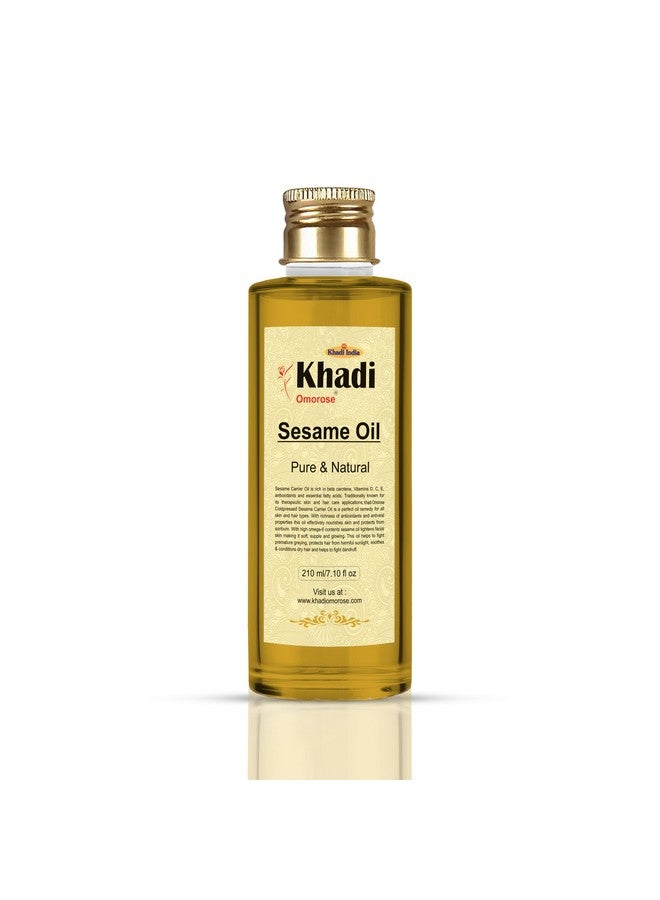 KHADI Omorose Sesame Carrier Oil (Pure & Coldpressed) -210 Ml - Image 1