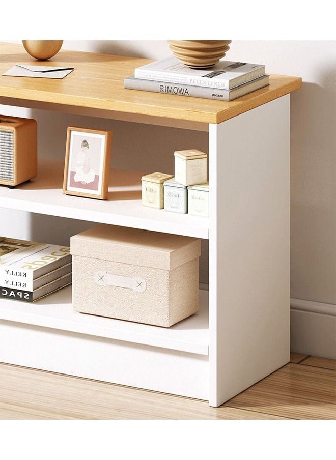 fashionhome - Multipurpose Use Home Office Desk Desktop Bookshelf Living Room Storage Rack Simple Table Display Stand 60x30x40 cm - Image 1