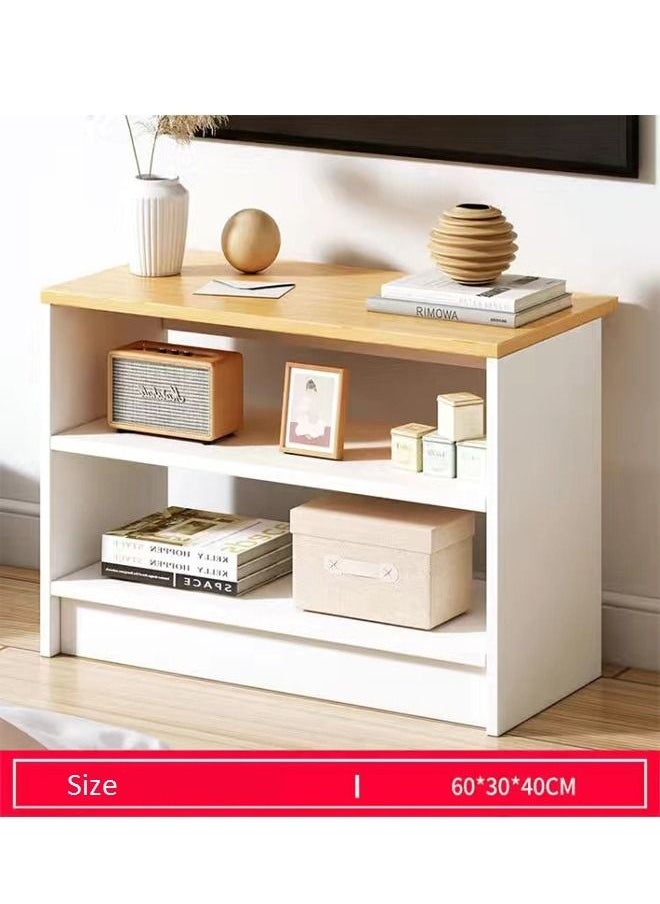 fashionhome - Multipurpose Use Home Office Desk Desktop Bookshelf Living Room Storage Rack Simple Table Display Stand 60x30x40 cm - Image 1