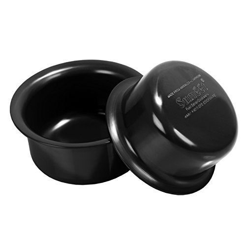 Sumeet 3mm Hard Aluminium Anodized Nonstick Tope (Pot) set of 2pc (No.9 - No. 10) (500Ml - 1Ltr.) | Black - Image 1