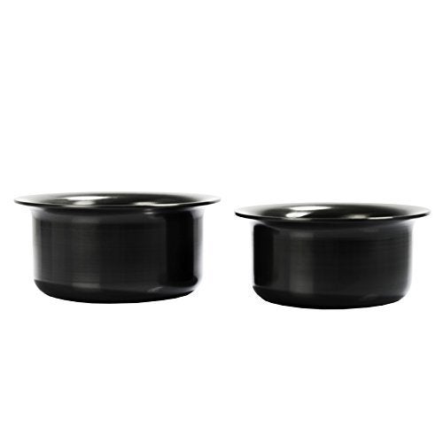 Sumeet 3mm Hard Aluminium Anodized Nonstick Tope (Pot) set of 2pc (No.9 - No. 10) (500Ml - 1Ltr.) | Black - Image 3