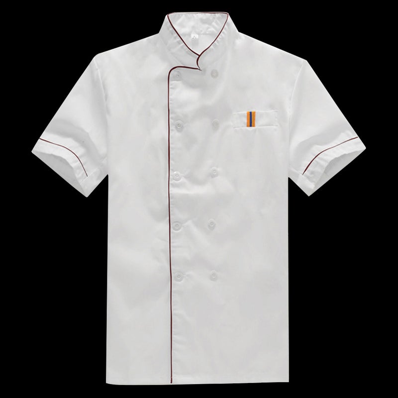 👕 زي صيفي بتصميم موحد بأكمام قصيرة للمطاعم والمخابز والمطابخ بحجم XXL أبيض - Image 1