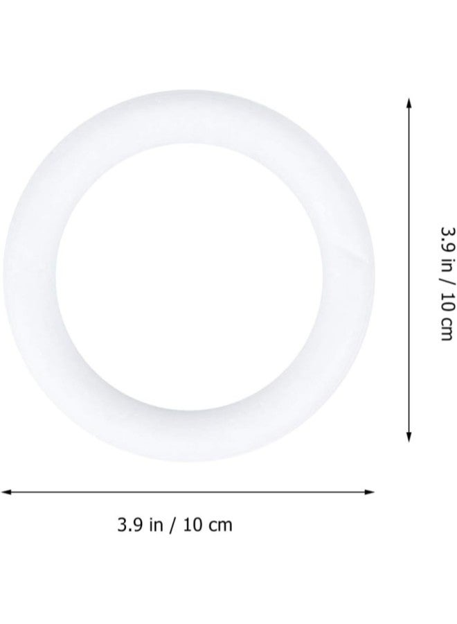 klarako 10pcs Craft Foam Wreath Polystyrene Foam Ring for DIY Christmas Art Craft Kids Art Class Floral Projects Wedding Home Decoration 10X1.5cm  - Image 4