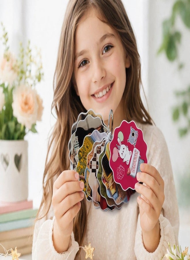 GLOBEADO Customise your Mini Photo Album with Ring, 3x3 Inch, 10 Pieces, Personalise with your favorite phots, pets, destinations, Gift for Couples, Friends and Family - Image 2
