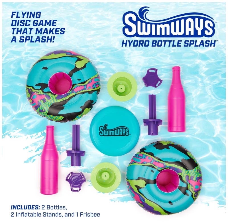 SwimWays Hydro Bottle Splash, Pool Toys for Kids and Adults, Throwing Disc Swimming Pool Game, Outdoor Toys for Kids Aged 5 & Up - Image 2