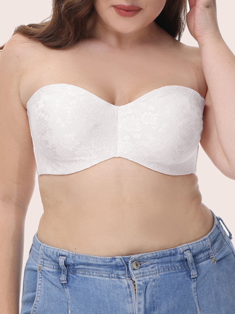 Women Strapless Bra Plus Size Invisible Convertible Bandeau Bras - Image 5