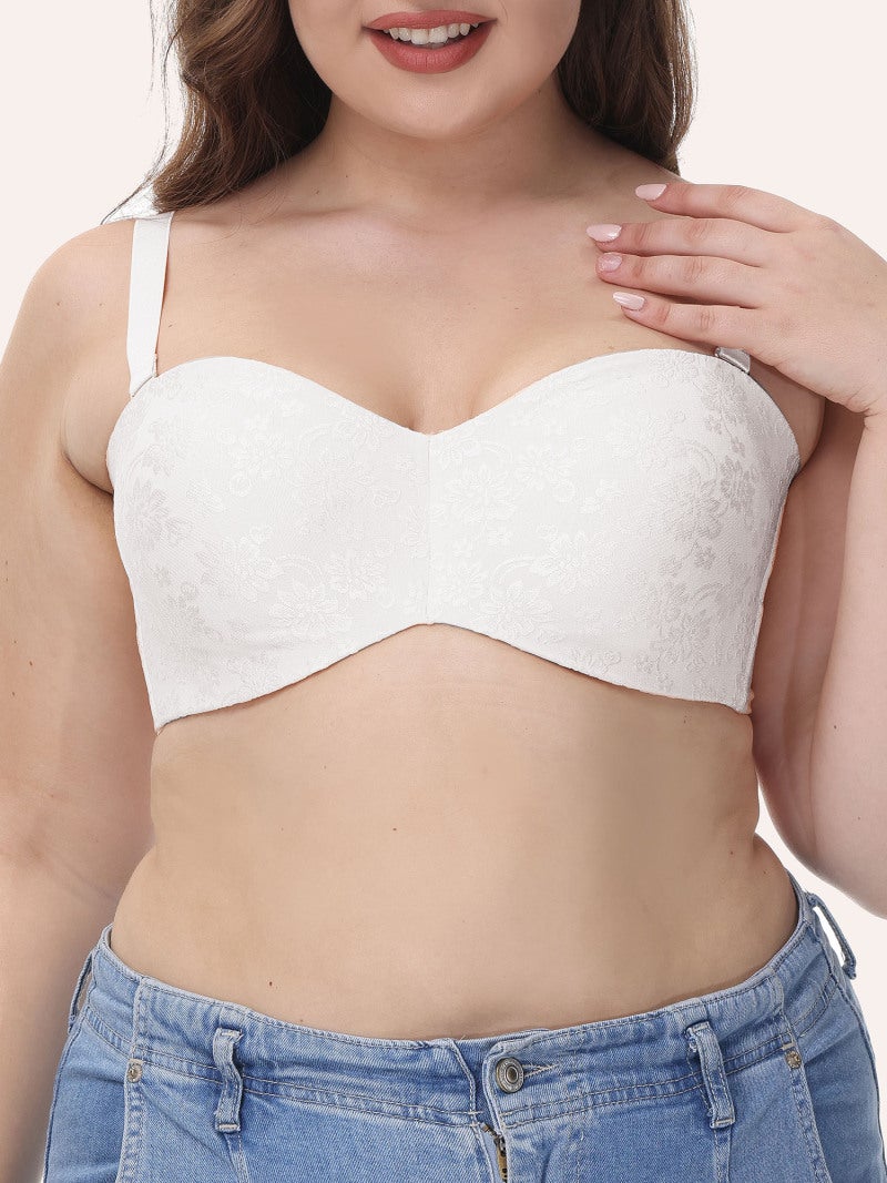 Women Strapless Bra Plus Size Invisible Convertible Bandeau Bras - Image 3