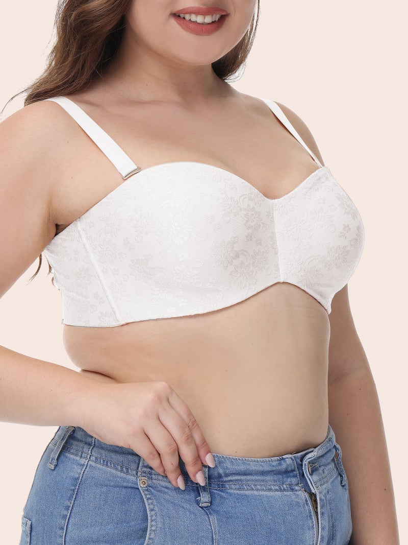 Women Strapless Bra Plus Size Invisible Convertible Bandeau Bras - Image 4
