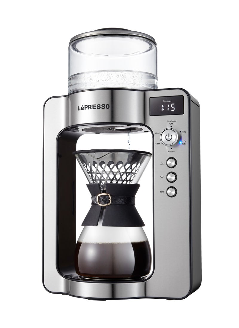 LePRESSO - Artisan Brew Coffee Maker / Automatic Pour Over Brewing / Rotating Drip /Automatic Descaling Coffee Machine / Golden Cup Standard / Integrated Scale / 650ML Artisan Glass Carafe - Black - Image 1