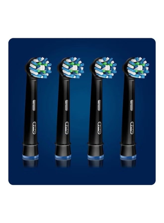 Oral-B Set of 4 Cross Action replacement brush heads in black - Image 2