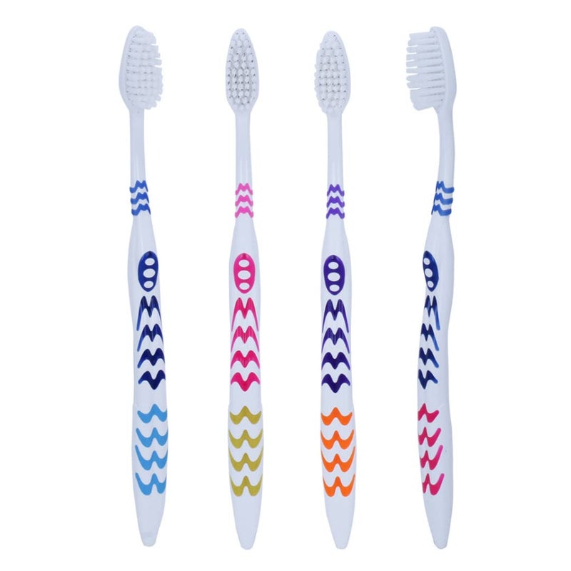 MAXI Mango Hard Bristles Toothbrush, Multicolor (Pack of 4) - Image 1