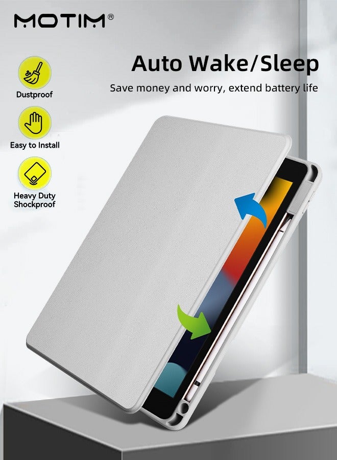 Motim Rotating Case for iPad 9/8/7 (10.2 Inch, 2021/2020/2019 Model), 720 ° Rotating Clear Hard Back Cover Flexible Back Cover, Built-in Pencil Holder, Magnetic Closure Auto Wake/Sleep Function - Image 5