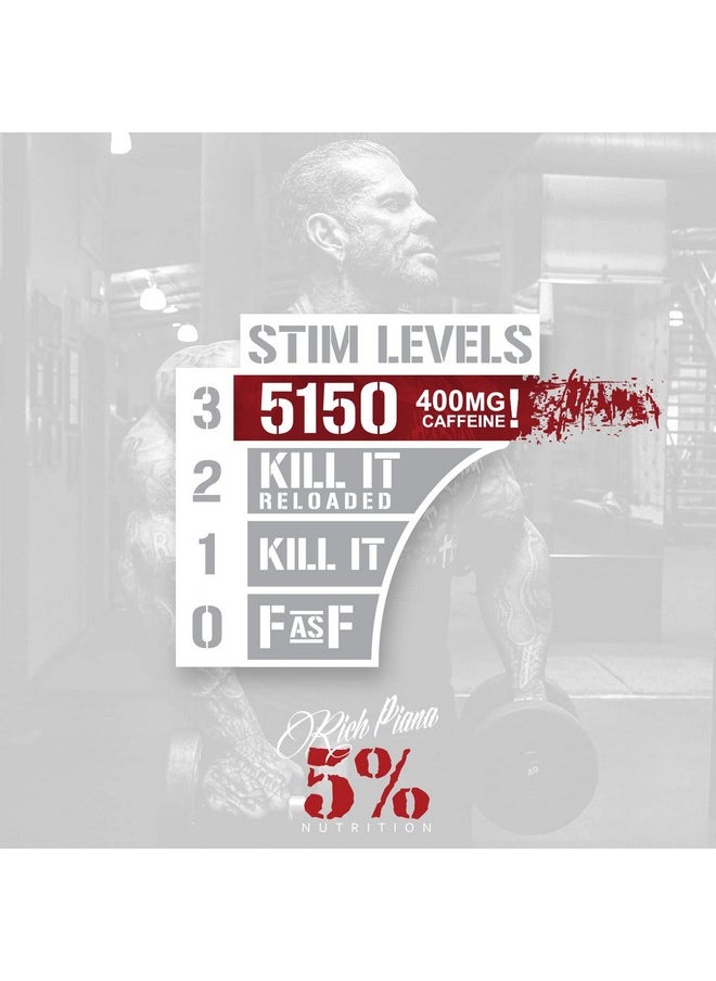 5% Nutrition 5% Nutrition Rich Piana 5150 High Stim Pre-Workout Powder | Extreme Energy, Focus, Pumps & Endurance | 400 mg Caffeine, Citrulline, Beta Alanine, N-Acetyl L-Tyrosine | 30 Srvgs (Pink Lemonade)  - Image 5