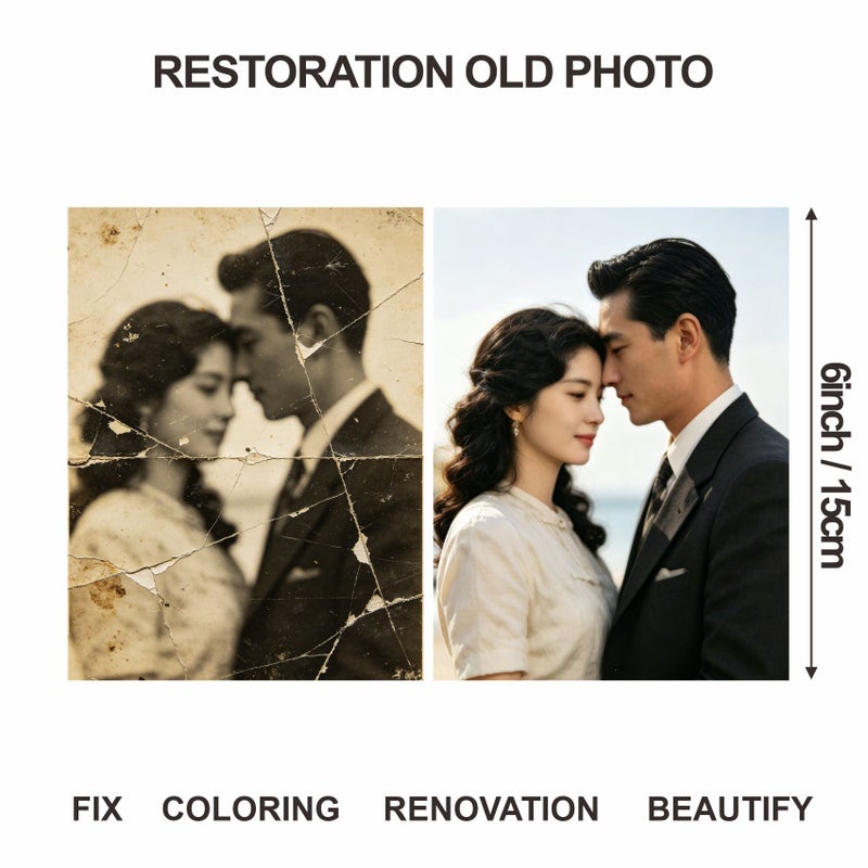 Professional Photo Restoration Repair Service For Old Pictures Frameless Gift 1pcs - Image 2