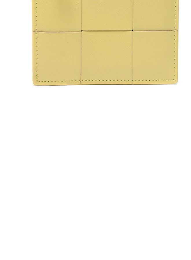 Loquat Leather Hand-Woven Wallet Yellow  - Image 3