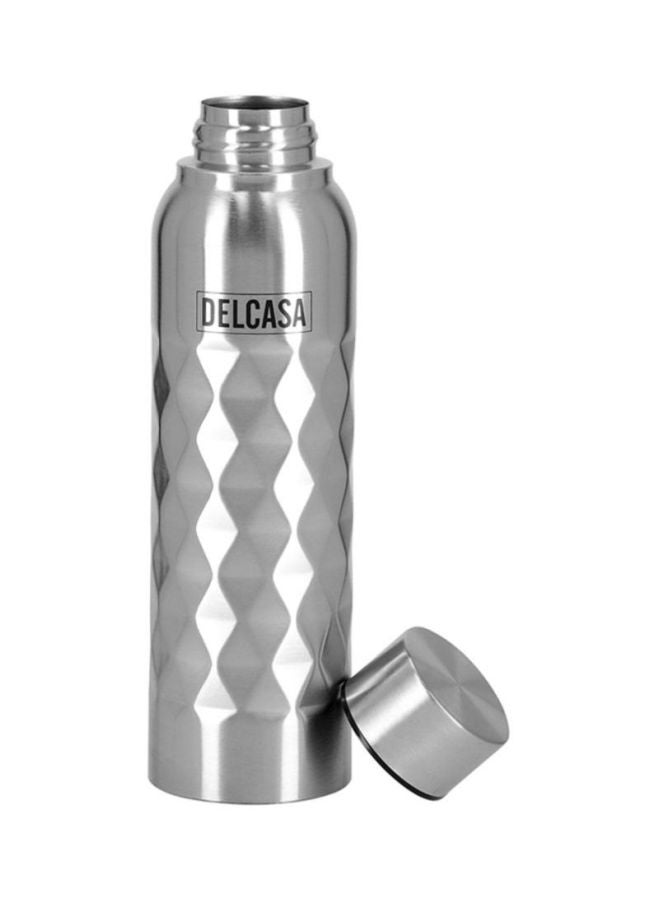 DELCASA Stainless Steel Water Bottle Silver/Black 750ml - Image 2