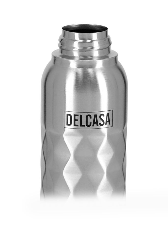 DELCASA Stainless Steel Water Bottle Silver/Black 750ml - Image 3