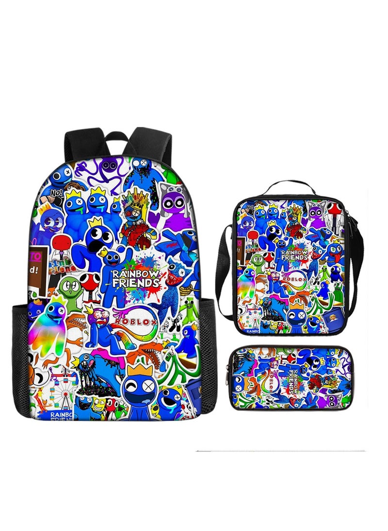 Generic - Cartoon anime backpack for primary and secondary school students, large capacity casual lightweight backpack, cartoon shoulder bag, pencil case, pencil case, and pencil case - Image 1