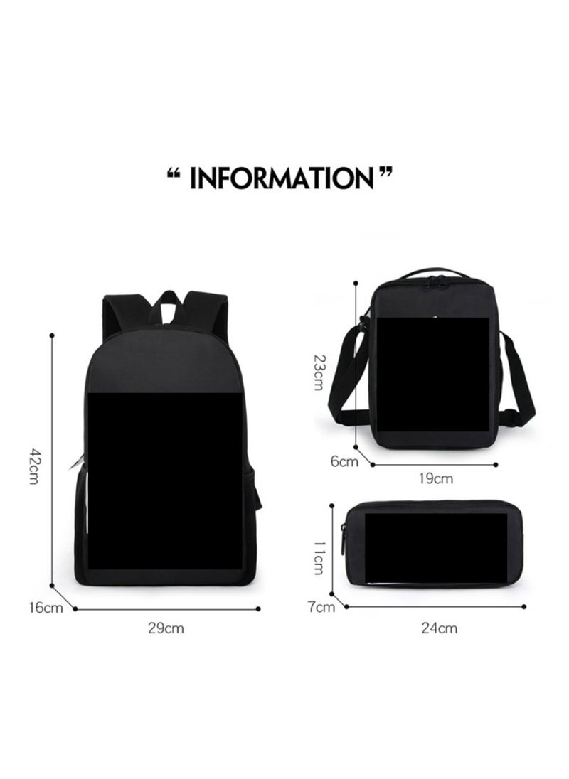 Generic - Cartoon anime backpack for primary and secondary school students, large capacity casual lightweight backpack, cartoon shoulder bag, pencil case, pencil case, and pencil case - Image 1
