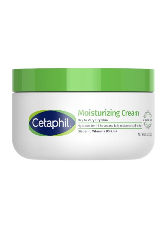 Cetaphil Moisturizing Cream, Unscented, 8.8 Oz 250grams - Image 1