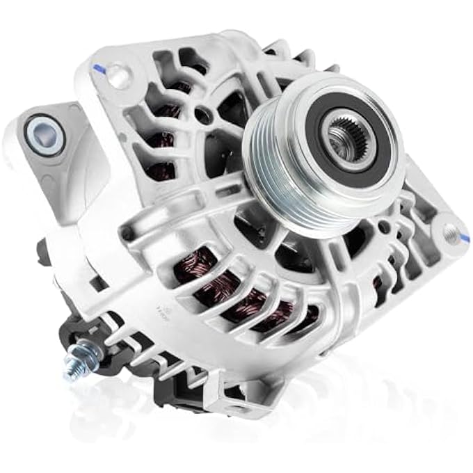 Farrme 11609 Car Alternators 110 Amp, 6-Groove Pulley Fit for Kia Soul 2012-2016, Forte Koup 2014-2016, Forte5 2015-2016, Rio 14-17, for Hyundai Veloster 13-17 1.6L Automotive Replacement Alternators - Image 1